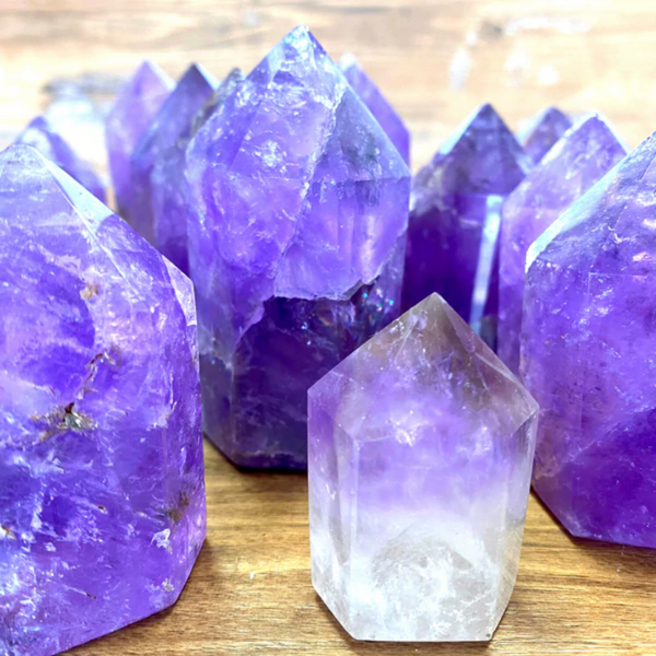 Amethyst Polished Pillars 2 to 5"-Pillars-Angelic Healing Crystals Wholesale