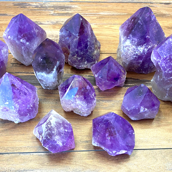 Amethyst Polished Tip 2-4.9"-Pillars-Angelic Healing Crystals Wholesale