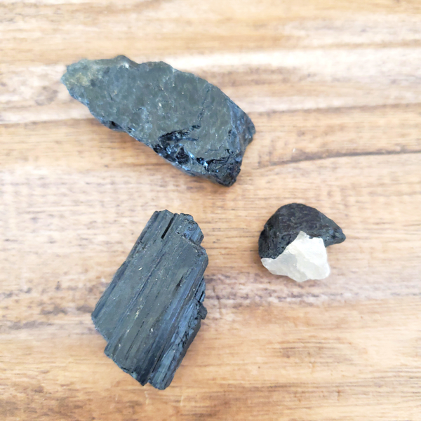 Wholesale Black Tourmaline Chunk Under 1" - Sold by Piece-Chunks-Angelic Healing Crystals Wholesale