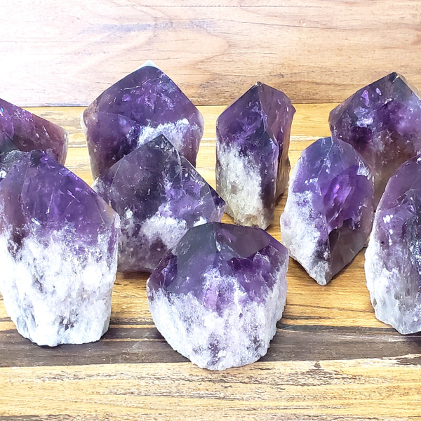 Wholesale Elestial Amethyst Polished Tip - Sold by Piece-Polished Tips-Angelic Healing Crystals Wholesale