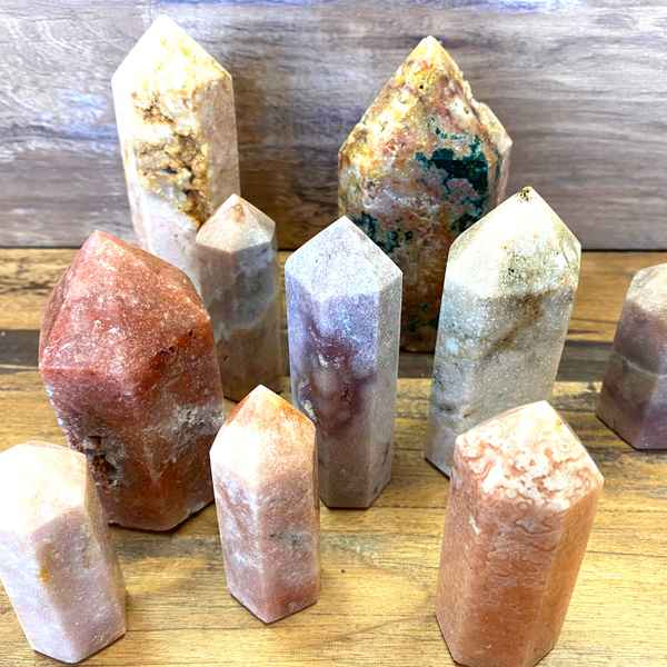 Wholesale Pink Amethyst Pillars 1-3"-Points-Angelic Healing Crystals Wholesale