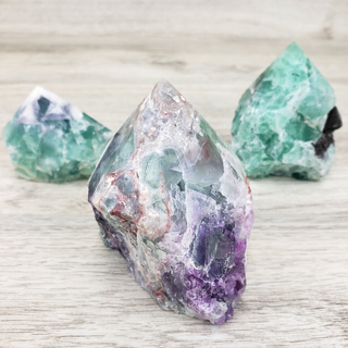 Wholesale Rainbow Fluorite Natural Pillars with Polished Tips 2-4" - Sold by Piece-Polished Tips-Angelic Healing Crystals Wholesale