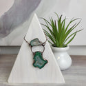 Agate Geode Pendant Necklace Double Stone with Antique Bronze Chain-Necklaces-Angelic Healing Crystals Wholesale