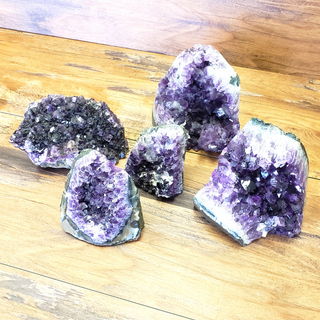 Amethyst Cut Base Geode 5.5-7" over 1.0 lb-Specimens-Angelic Healing Crystals Wholesale