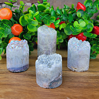 Angel Aura Agate Druzy Cylinders 1-3"-Specimens-Angelic Healing Crystals Wholesale