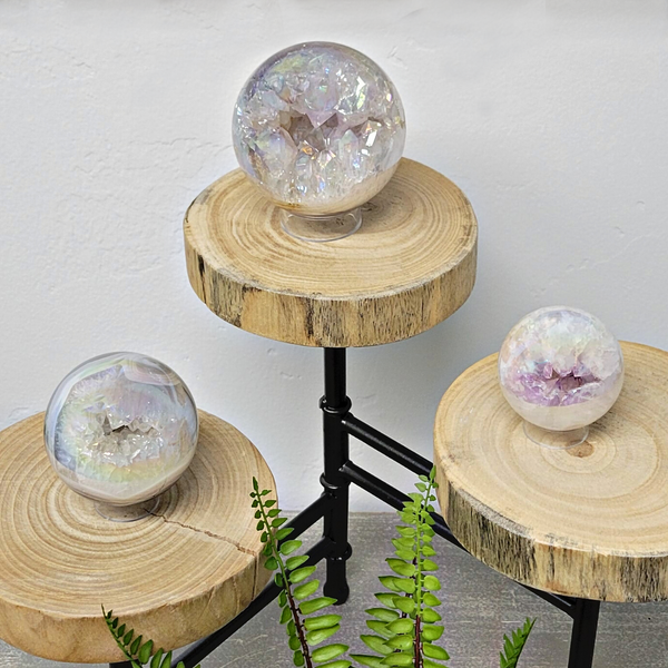 Angel Aura Druzy Amethyst Sphere- 61mm-80mm-Spheres-Angelic Healing Crystals Wholesale