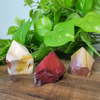 Gemstone Polished Tips - Mookaite and Sodalite 3-5"-Pillars-Angelic Healing Crystals Wholesale