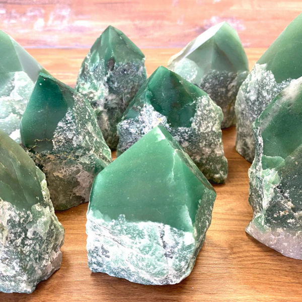 Green Aventurine Polished Tip 3-5"-Pillars-Angelic Healing Crystals Wholesale