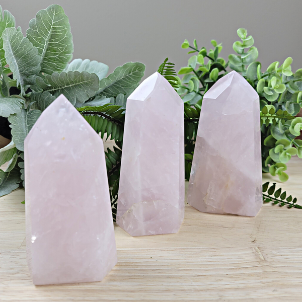 Rose Quartz Polished Point Pillar 4-6"-Pillars-Angelic Healing Crystals Wholesale