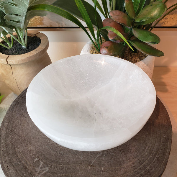 Selenite Round Bowl 4-inch-Bowls-Angelic Healing Crystals Wholesale