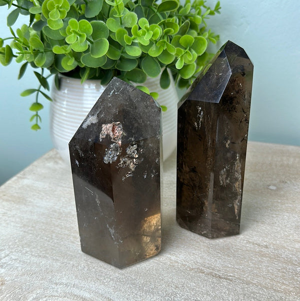 Smoky Quartz Polished Pillar .5lb - .99lb-Pillars-Angelic Healing Crystals Wholesale